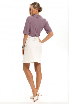 Блузка и юбка из хлопка с декоративными складками Golden Valley 6539 розовый_с_молочным - фото 2