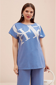 На каждый день костюм из текстиля с брюками Палаццо и свитшотом Lissana 4715 - фото 5