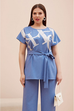 На каждый день костюм из текстиля с брюками Палаццо и свитшотом Lissana 4715 - фото 2