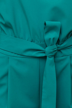 Летний комбинезон из вискозы с карманами для офиса Domna 115(164) зеленый - фото 5