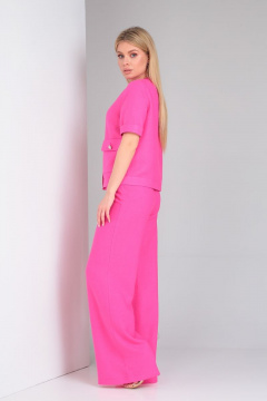 Ленский костюм жакет и брюки расширенного кроя для Лета DOGGI 2886 розовый барби - фото 4