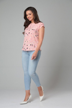 Блуза летняя полуприлегающая с ассиметричной спинкой Modema м.212/6 - фото 5