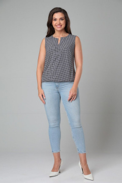 Блуза летняя без рукавов с ветровочной сборкой Modema м.216/5 - фото 5