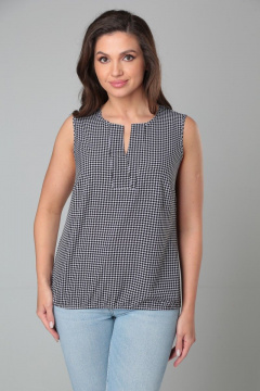 Блуза летняя без рукавов с ветровочной сборкой Modema м.216/5 - фото 1