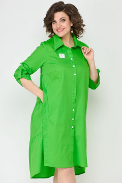 Летнее хлопковое платье с юбкой из воланов и карманами Solomeya Lux 887B - фото 5