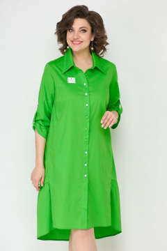 Летнее хлопковое платье с юбкой из воланов и карманами Solomeya Lux 887B - фото 3