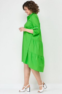 Летнее хлопковое платье с юбкой из воланов и карманами Solomeya Lux 887B - фото 2