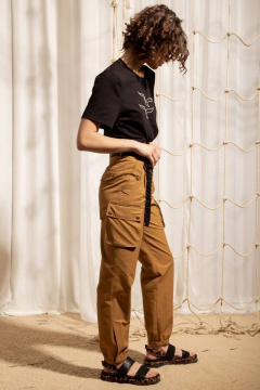 Брюки-карго с накладными карманами и застежкой на кнопки Nova Line 40102 тоффи - фото 3