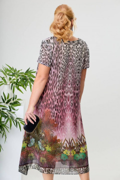 Платье шифоновое на каждый день для лета Romanovich Style 1-1332 розовый - фото 5