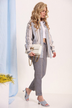 Брюки из натуральной ткани с эластичным поясом LM БЛ9054 - фото 2