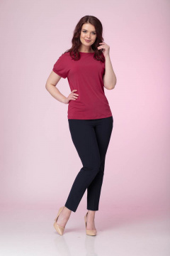 Классические брюки из хлопка с имитацией карманов Anelli 228 черный - фото 2