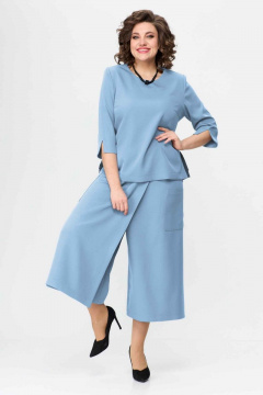 Блуза, брюки Асолия 1363 деним - фото 1