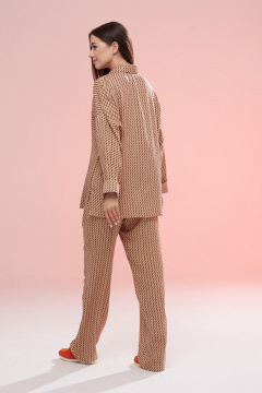 Летний комплект из вискозы: классическая рубашка и прямые брюки Ларс Стиль 779 - фото 3