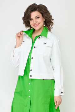 Жакет прямого силуэта на каждый день из текстиля Solomeya Lux 346M - фото 1