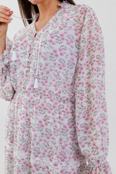 Платье из шифона с поясом и регулируемыми бретелями Anelli 1336 нежность - фото 4