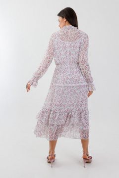 Платье из шифона с поясом и регулируемыми бретелями Anelli 1336 нежность - фото 3