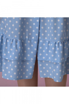 Голубое платье из хлопка с полуприлегающим силуэтом Anelli 713 голубой - фото 5