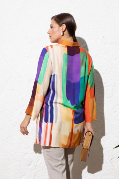 Туника удлиненная из вискозы в мультиколоре для повседневных образов Femme & Devur 71047 1.32BF(170) - фото 4