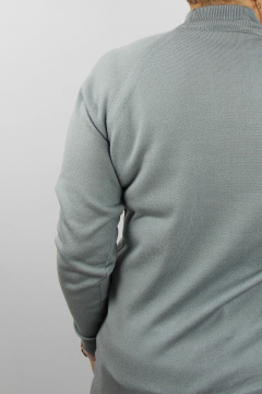 Демисезонный вязаный свитер прямого силуэта с воротником-стойкой Полесье С3316-15 5С1754-Д43 170,176 серый - фото 3