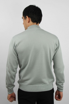 Серый свитер зауженный с двойным воротником Полесье С3012-15 5С1749-Д43 170,176 перламутровый - фото 3