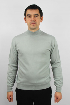 Серый свитер зауженный с двойным воротником Полесье С3012-15 5С1749-Д43 170,176 перламутровый - фото 1