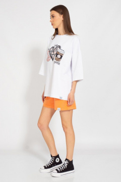 Спортивный оверсайз костюм из хлопка с шортами и свитшотом Kivviwear 30903091.10 - фото 4