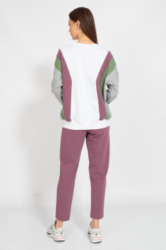 Демисезонный костюм из нежного хлопка с мутицветными свитшотами Kivviwear 31063109.01 - фото 5