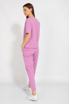 Летний спортивный костюм с кантом и нежной тканью из хлопка Kivviwear 40363040.05 - фото 5