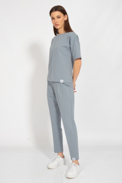 Летний спортивный костюм с кантом и нежной тканью из хлопка Kivviwear 40363040.06 - фото 4