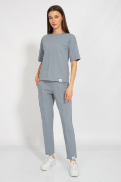 Летний спортивный костюм с кантом и нежной тканью из хлопка Kivviwear 40363040.06 - фото 2