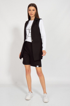 Жилет джинсовый прилегающего силуэта из хлопка Kivviwear 4067.14 - фото 2