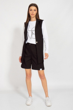 Джинсовый костюм жилет и шорты для повседневного стиля Kivviwear 40673071.14 - фото 5
