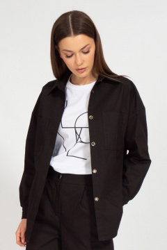 Рубашка свободного кроя из джинса и хлопка для офиса Kivviwear 4100.19 - фото 1