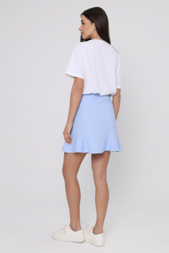 Летняя голубая юбка из текстиля, комфорт и стиль Панда 133757w голубой - фото 2