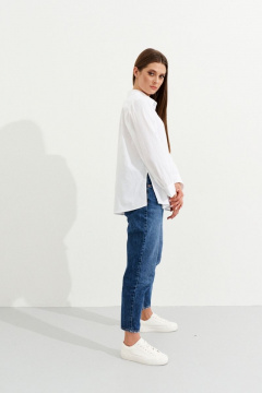 Блузка из хлопка с разрезами и классическим кроем Ketty К-07440 - фото 5