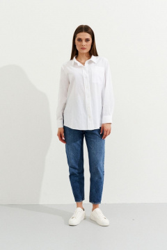 Блузка из хлопка с разрезами и классическим кроем Ketty К-07440 - фото 2