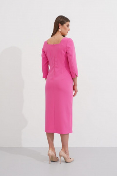 Нарядное платье из вискозной ткани с разрезом и глубоким V Ketty К-09080 - фото 5