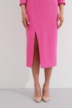 Нарядное платье из вискозной ткани с разрезом и глубоким V Ketty К-09080 - фото 3