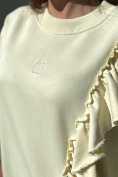 Свитшот oversize из трикотажа с вышитым логотипом GO F4043/02-01.170-176 - фото 3