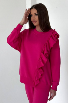 Свитшот oversize из трикотажа с вышитым логотипом GO F4043/10-02.170-176 - фото 2