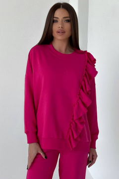 Свитшот oversize из трикотажа с вышитым логотипом GO F4043/10-02.170-176 - фото 1