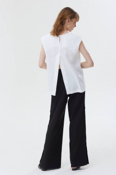 Льняной комплект блузы без рукавов и широких брюк Vesnaletto 3513 - фото 5