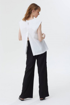 Льняной комплект блузы без рукавов и широких брюк Vesnaletto 3513 - фото 4