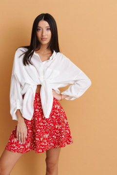 Летняя юбка полуприлегающего силуэта с цветочным принтом ANNETE A404 - фото 2