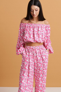 Роскошный комплект брюки и топ из струящейся ткани ANNETE A4144 - фото 2