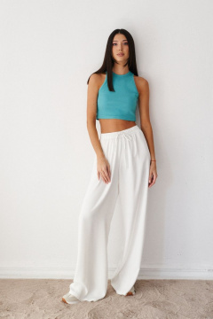 Летний полуприлегающий топ из трикотажа с плавным вырезом ANNETE A724/1 - фото 1