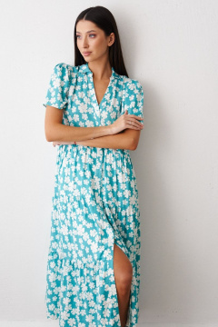 Платье из вискозы с цветочным принтом и свободным кроем ANNETE A3340/1 - фото 2