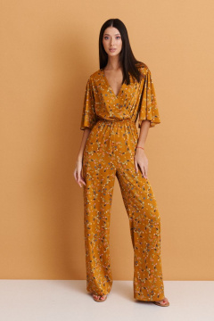 Комбинезон с принтом из текстиля с отрезной линией талии ANNETE A3370 - фото 4