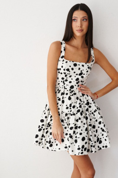 Мини сарафан с контрастным принтом и свободным кроем ANNETE A3391 - фото 2