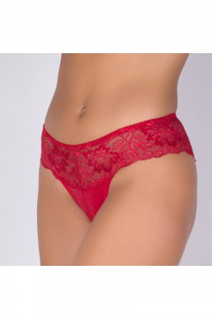 Трусы красные из эластичного кружева Verally 157-4 красный - фото 3